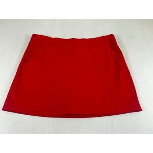 New Directions Red Active Casual Skort Womens Size 16 Pockets Stretch Mini Skirt